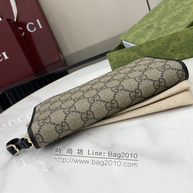Gucci專櫃古馳最新款Emblem系列拉鏈長夾錢包 jh2402型號：821803